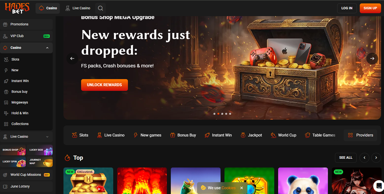 HadesBet best non gamstop casino