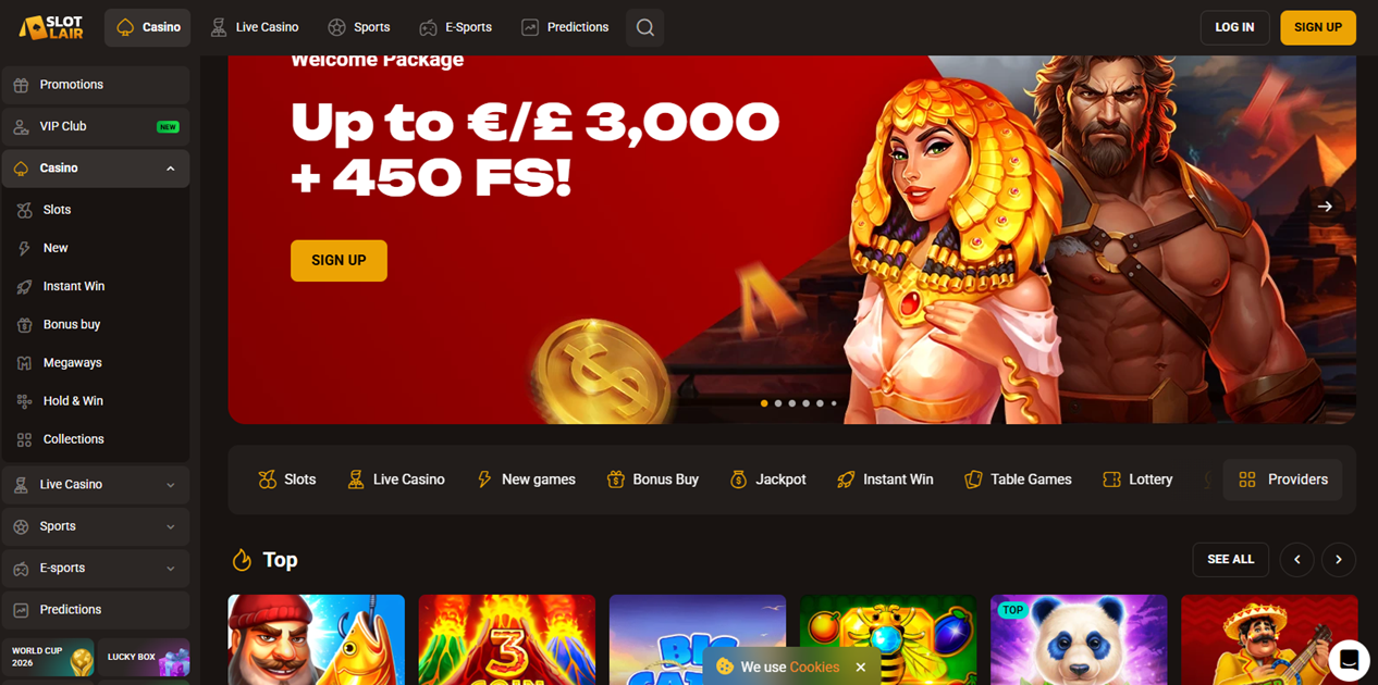 SlotLair not on gam casino