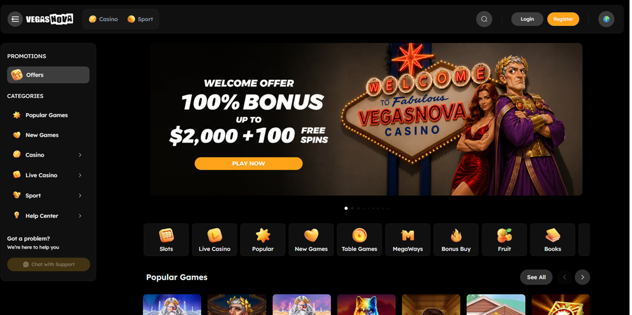 VegasNova - Casinos Not on GamBlock